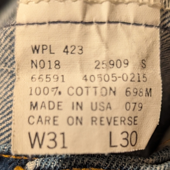 Vintage Levi's 505 Orange Tab Jeans Rare USA Denim Straight Leg 31x29 - Picture 7 of 7